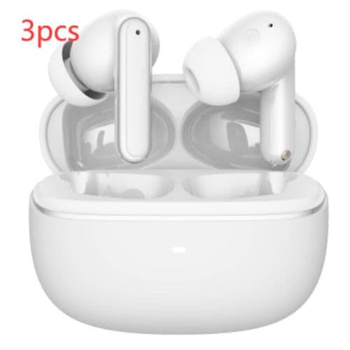 image-Wireless Bluetooth Noise Reduction In-ear Headphones - White/Black ANC