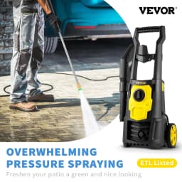 image-VEVOR Electric Pressure Washer, 2000 PSI, Max. 1.76 GPM Power Washer with 30 ft Hose, 5 Quick Connect Nozzles, Foam Cannon, Portable to Clean Patios, Cars, Fences, Driveways, ETL Listed