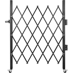 image-VEVOR Single Folding Security Gate, 5' H x 5-1/2' W Folding Door Gate, Steel Accordion Security Gate, Flexible Expanding Security Gate, 360° Rolling Barricade Gate, Scissor Gate/Door with Padlock