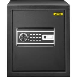 image-VEVOR Safe Box, 1.7 CU.FT Fingerprint Safe Box for Money with 2 Keys & Digital Keypad, Q235 Steel Safe Box for Storing Cash, Jewelry, Pistols, Documents, Watches in Home & Office & Hotel