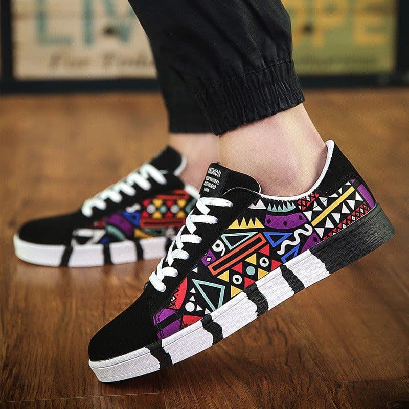 image-2019 spring new men's casual shoes trendy shoes canvas shoes Korean sports trendy male student board shoes 7631