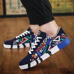 image-2019 spring new men's casual shoes trendy shoes canvas shoes Korean sports trendy male student board shoes 7631
