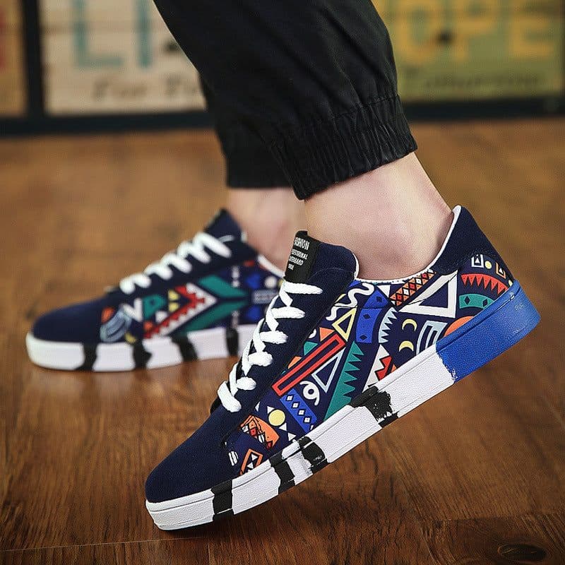 image-2019 spring new men's casual shoes trendy shoes canvas shoes Korean sports trendy male student board shoes 7631