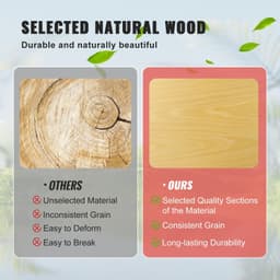 image-VEVOR Wood Table Top, Holds up to 330 lb, 29.5" x 23.6" x 1.5" Rectangular Countertop for Height Adjustable Electric Standing Desk Frame, Universal Solid One-Piece Maple Desktop for Office & Home Desk