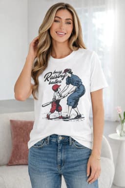 image-Tilly Ballers Cool Mom Retro Baseball T-Shirt - Cotton Blend