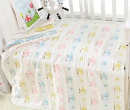 image-110 * 110cm baby bath towel cover blanket gauze children quilt quality baby children pure cotton 6 six layer gauze bath towel