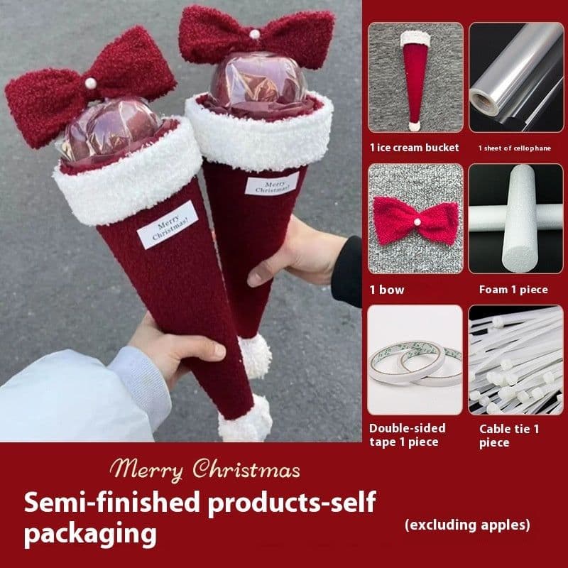 image-Christmas Gift Christmas Eve Single Bow Christmas Eve Fruit Bouquet