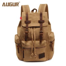 image-AUGUR/ Aoge canvas bag retro men's bag backpack computer bag student bag schoolbag European and American cross-border supply