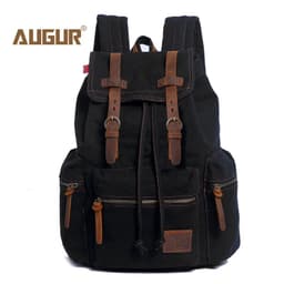 image-AUGUR/ Aoge canvas bag retro men's bag backpack computer bag student bag schoolbag European and American cross-border supply