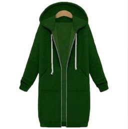 image-Hooded long-sleeved winter sweater women's jacket in a long thick shirt