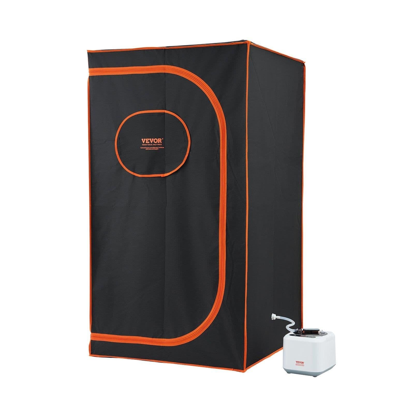 image-VEVOR Portable Steam Sauna Tent Full Size, 1000W Personal Sauna Blanket Kit for Home Spa, Detoxify & Soothing Heated Body Therapy, Time & Temperature Remote Control With Floor Mat