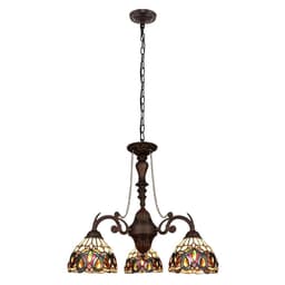 image-SERENITY Victorian-Style 3-Light Dark Bronze Finish Mini Chandelier 24" Wide