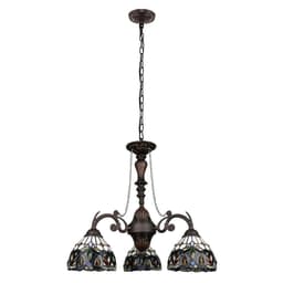 image-SERENITY Victorian-Style 3-Light Dark Bronze Finish Mini Chandelier 24" Wide