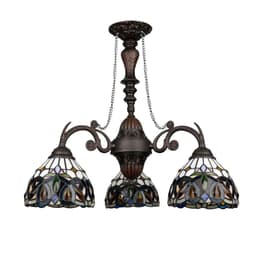 image-SERENITY Victorian-Style 3-Light Dark Bronze Finish Mini Chandelier 24" Wide