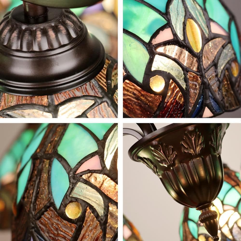 image-Victorian-Style 5-Light Antique Dark Bronze Finish Large Chandelier 25" Wide