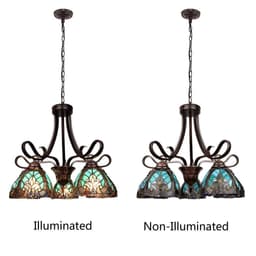 image-Victorian-Style 5-Light Antique Dark Bronze Finish Large Chandelier 25" Wide