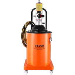 image-VEVOR Grease Pump, 5 Gallon 20L, Air Operated Grease Pump with 13 ft High Pressure Hose and Grease Gun, Pneumatic Grease Bucket Pump with Wheels, Portable Lubrication Grease Pump 50:1 Pressure Ratio