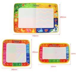 image-Large magical magic water canvas children's drawing and writing learning graffiti blanket drawing board clear water reuse