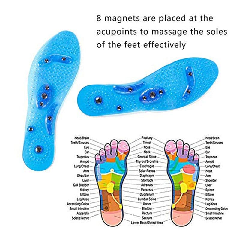 image-Magnet Magnetic Plus Elastomer Transparent Silicone Massage Insole Health Massage Insole Magnetic Therapy Anti-fatigue
