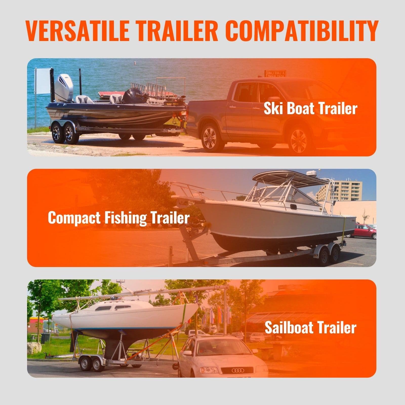 image-VEVOR Boat Trailer Guide, 60″ Adjustable Design Trailer Guide Poles, 2PCS High-Hardness Steel Trailer Guide-Ons, Trailer Guides with PVC Pipes, for Ski Boat, Fishing Boat or Sailboat Trailer