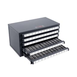 image-VEVOR Tap Dispenser Cabinet, Five-Drawer Tap Organizer Cabinet for #2-56-#12-28 Steel Tap Dispenser Organizer Cabinet with Labels, 60-Compartment Stackable Tap Cabinet for Tap Storage