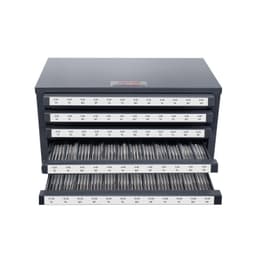 image-VEVOR Tap Dispenser Cabinet, Five-Drawer Tap Organizer Cabinet for #2-56-#12-28 Steel Tap Dispenser Organizer Cabinet with Labels, 60-Compartment Stackable Tap Cabinet for Tap Storage