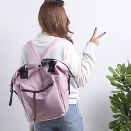 image-Korean style backpack trendy women's large-capacity travel backpack Wild College Middle School Student Schoolbag Campus
