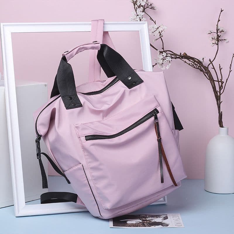 image-Korean style backpack trendy women's large-capacity travel backpack Wild College Middle School Student Schoolbag Campus