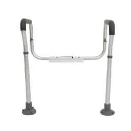 image-VEVOR Toilet Safety Rail, Bathroom Toilet Seat Frame, Adjustable Width & Height Fit Most Toilets, Supports 300lbs, Toilet Handles Grab Bars with Padded Armrests for Handicap, Disabled, Seniors