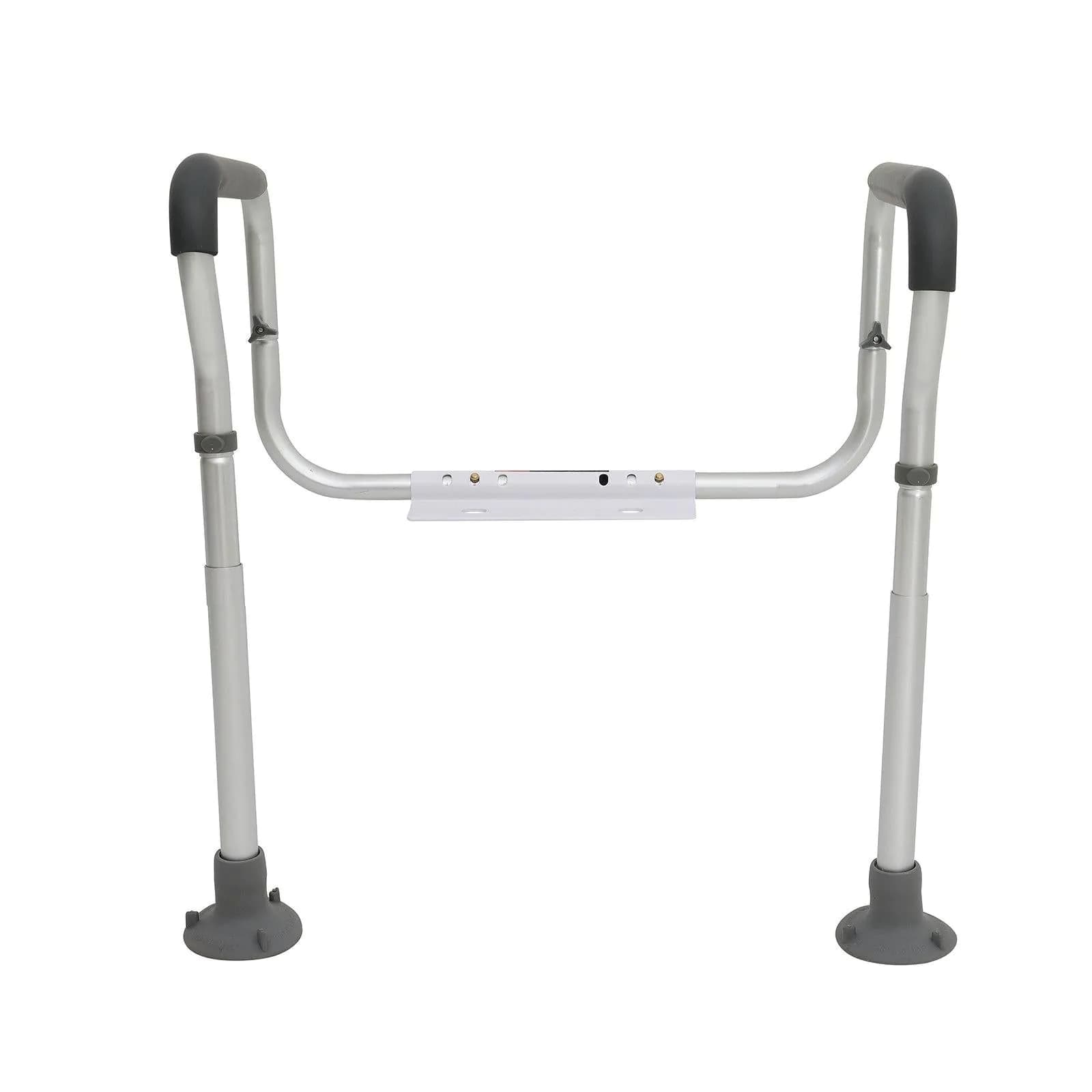image-VEVOR Toilet Safety Rail, Bathroom Toilet Seat Frame, Adjustable Width & Height Fit Most Toilets, Supports 300lbs, Toilet Handles Grab Bars with Padded Armrests for Handicap, Disabled, Seniors