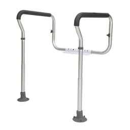 image-VEVOR Toilet Safety Rail, Bathroom Toilet Seat Frame, Adjustable Width & Height Fit Most Toilets, Supports 300lbs, Toilet Handles Grab Bars with Padded Armrests for Handicap, Disabled, Seniors