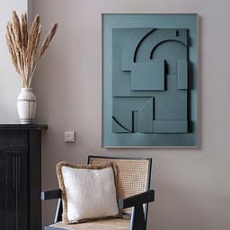 image-Three-dimensional Abstract Silent Style Geometric Morandi Hanging Painting
