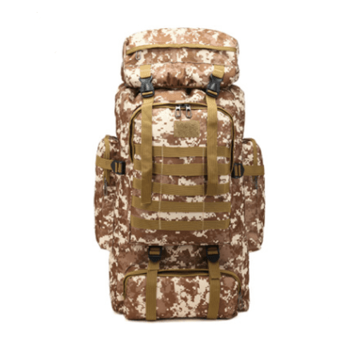 image-Large-capacity Multifunctional Canvas Backpack For Hiking