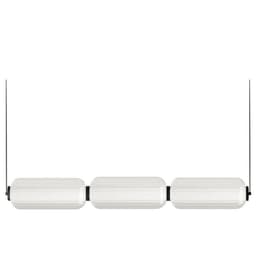 image-30W Horiz Pendant, MB, CLR Fluted Glass