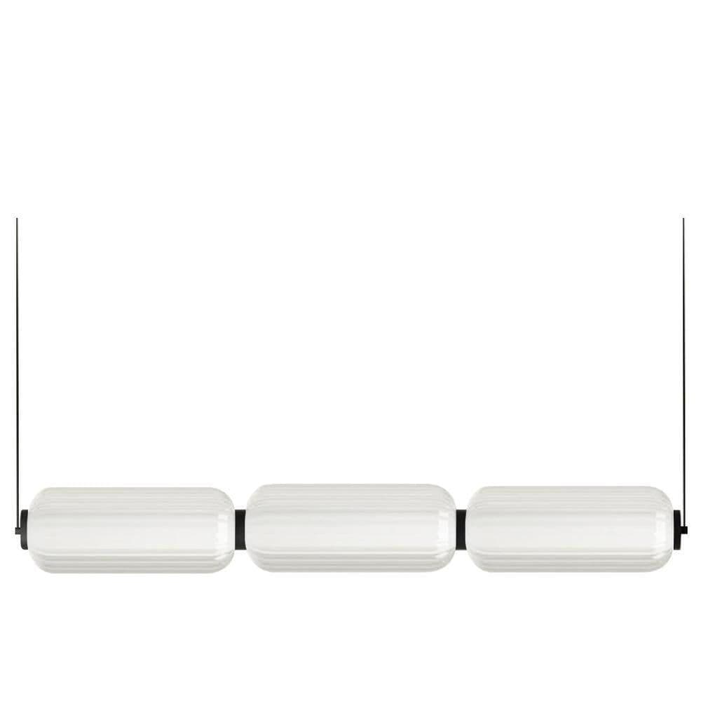 image-30W Horiz Pendant, MB, CLR Fluted Glass