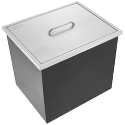 image-VEVOR Drop in Ice Chest, 20"L x 14"W x 12"H Stainless Steel Ice Cooler, Commercial Ice Bin with Cover, 40 qt Outdoor Kitchen Ice Bar, Drain-pipe and Drain Plug Included, for Cold Wine Beer