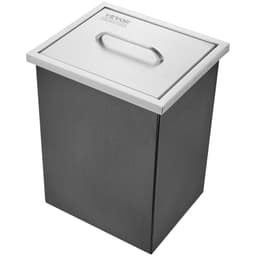 image-VEVOR Drop in Ice Chest, 14"L x 12"W x 18"H Stainless Steel Ice Cooler, Commercial Ice Bin with Cover, 40 qt Outdoor Kitchen Ice Bar, Drain-pipe and Drain Plug Included, for Cold Wine Beer