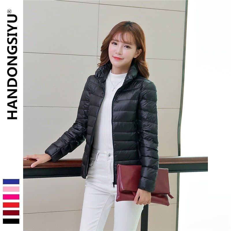 image-Cold winter Siyu women's thin down stand collar female stand collar women's thin section down jacket ladies XL