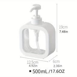image-Foaming Soap Dispenser, 300ml And 500ml Dish Soap Dispenser, Refillable Modern Square Pump Bottle Lotion Dispenser, Hand Soap Dispenser For Bathroom, Kitchen Portable Empty Bottle, Dish Soap Dispenser