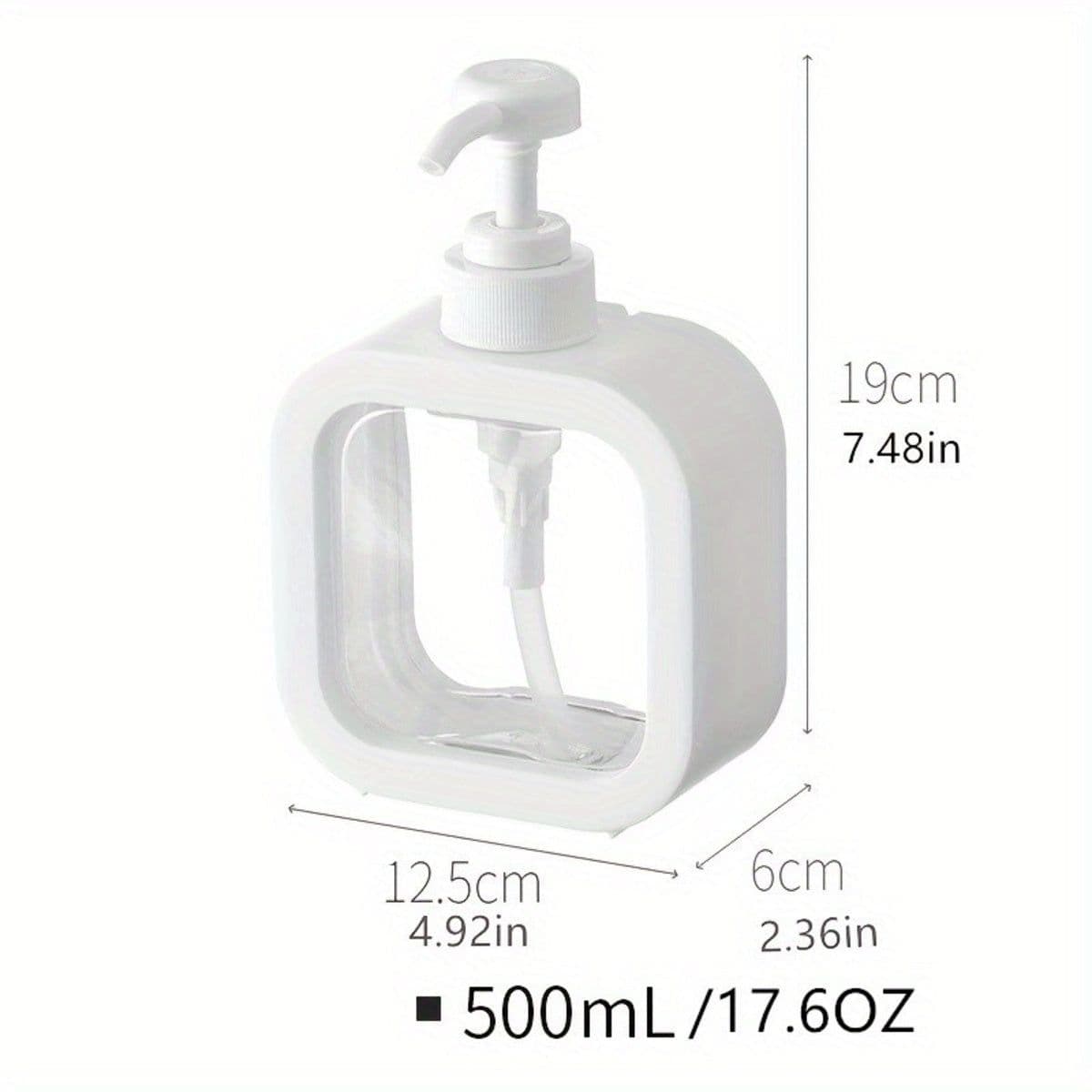 image-Foaming Soap Dispenser, 300ml And 500ml Dish Soap Dispenser, Refillable Modern Square Pump Bottle Lotion Dispenser, Hand Soap Dispenser For Bathroom, Kitchen Portable Empty Bottle, Dish Soap Dispenser