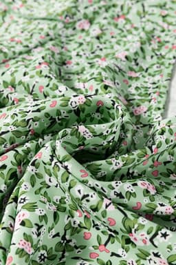 image-Green Boho Floral V Neck Wrap Short Sleeve Blouse