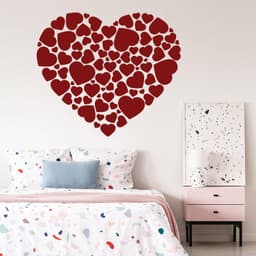 image-Heart Sticker Art Vinyl Love Decal - Mini Labels Valentine Decals Hearts
