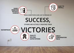image-Inspirational Home Office Decor Wall Art Decal - Small Bossiness Motivational Saying Stickers