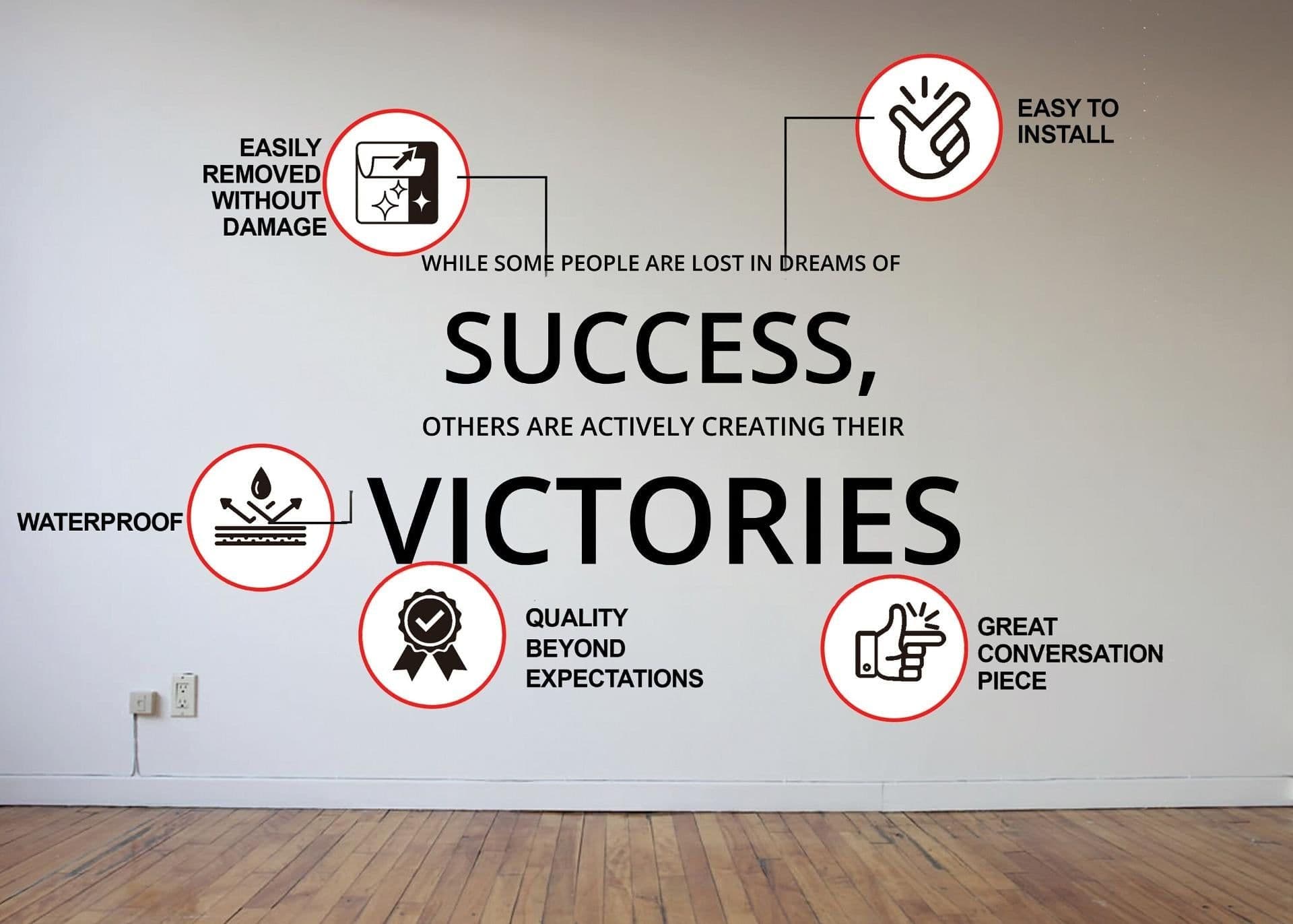 image-Inspirational Home Office Decor Wall Art Decal - Small Bossiness Motivational Saying Stickers
