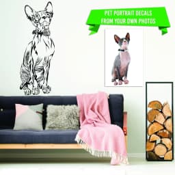 image-Custom Wall Decal Of Your Pet - Personalized Cat Lover Portrait Vinyl Sticker Gift Idea