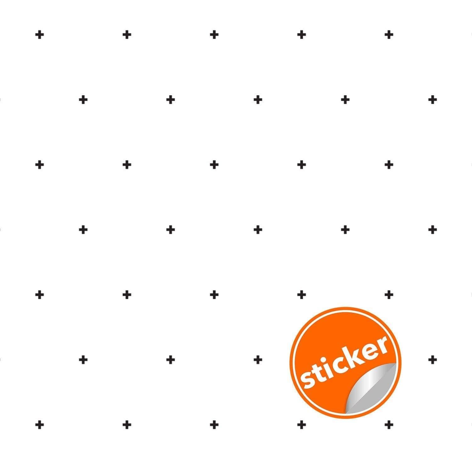 image-50x Cross Sticker Vinyl Wall Decor - The Adhesive Home Decal Crossing Line