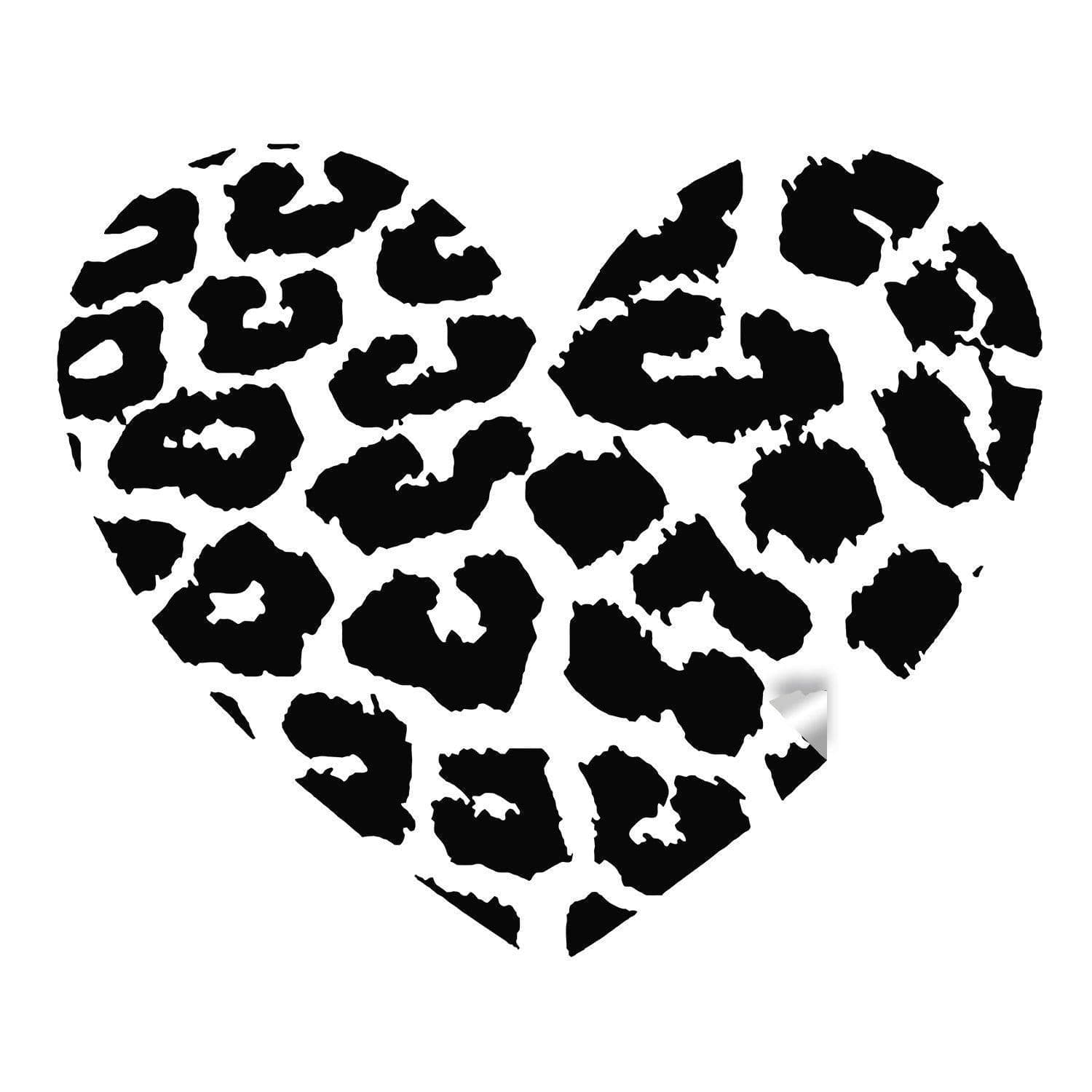 image-Leopard Heart Wall Sticker - Art Print Texas Vinyl Decal