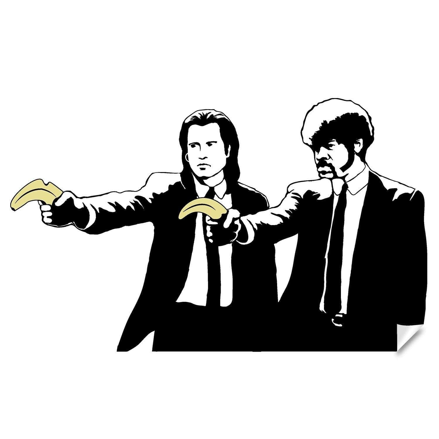 image-Banksy Pulp Fiction Sticker - Wall Art Vinyl Movie Jackson Pop Decal