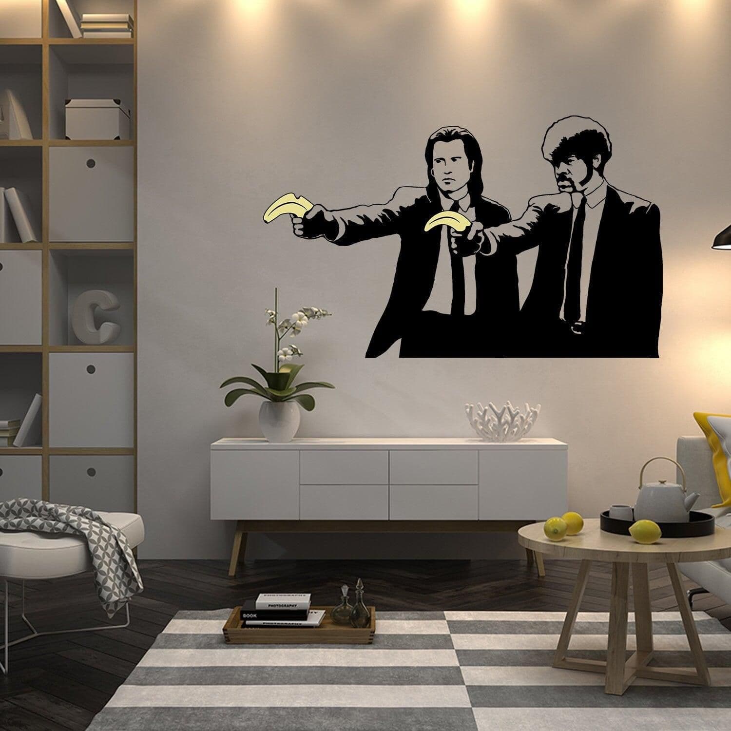 image-Banksy Pulp Fiction Sticker - Wall Art Vinyl Movie Jackson Pop Decal