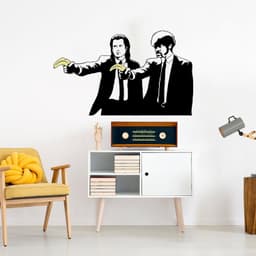 image-Banksy Pulp Fiction Sticker - Wall Art Vinyl Movie Jackson Pop Decal